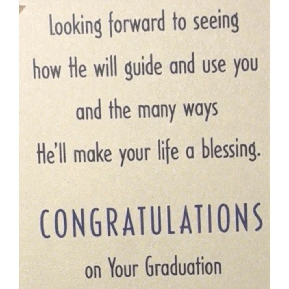 DaySpring Joyfully Yours Christian College Graduate Graduation Card w/ Envelope